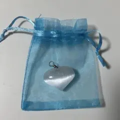 セレナイト ペンダント オーガンジー ポーチ 開運 天然石 パワーストーン
