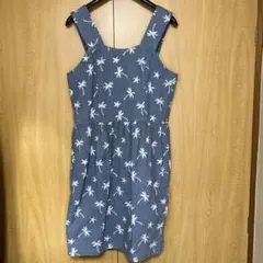 シップス　khaju デニム　ワンピース　椰子の木