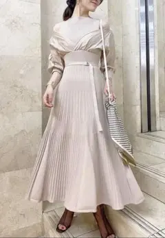 マーキュリーデュオ　ワンピース　フレアスカート　半袖　レディース　ロングスカート