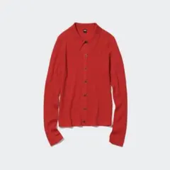 UNIQLO エクストラファイン メリノリブポロカーディガン Lサイズ