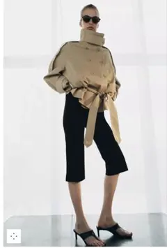 ZARA ショート丈ハイネックトレンチコート