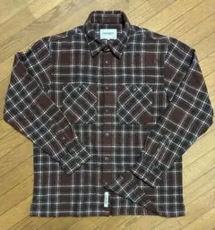 Carhartt wipチェック柄ブラウン ネルシャツ Mサイズ