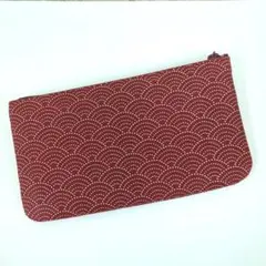 印傳屋 INDEN-YA ポーチ 小物入れ カード入れ マルチケース 赤美品のサムネイル