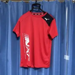 Mizuno スポーツ Tシャツ レッド ブラック