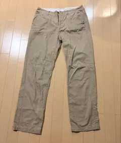 GU メンズ チノパン ベージュ L 2枚セットのサムネイル