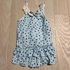 ミキハウス 花柄 フリル付き水着 130cm