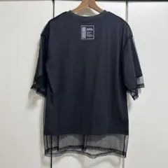【美品】Java ジャバコラボ チュールレイヤード Tシャツ チャコール XL