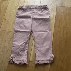 ピンク フリル付きサブリナパンツ 120 エニイファム　anyFAM オンワード