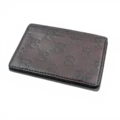 GUCCI グッチシマ GG柄 レザー ビジネス パスケース カードケース