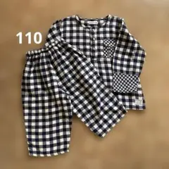 チェック　パジャマ　上下セット　ビケット110 Biquette