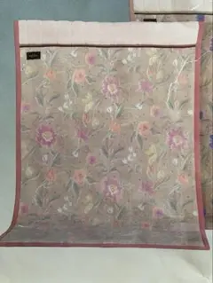 【未使用品】衿つき毛布　ピンク花柄