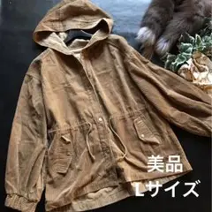 ♡フード付き綿生地コーデュロイシャツ風ジャケット♡美品