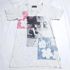 ヒステリックグラマー×アンディウォーホル ロング半袖Tシャツワンピース