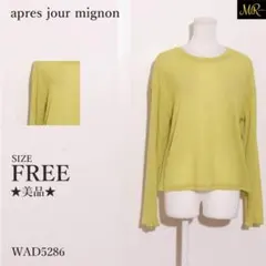 アプレジュールミニョン　シアートップス　長袖　フレアスリーブ　メローフリル　上品のサムネイル