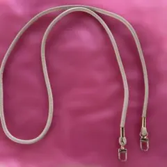 ホワイト ショルダーストラップ ナイロン製 ゴールド金具 120cm