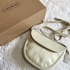 COACH LAMB MAPPAレザー　がま口チェーンショルダー　オールドコーチ COACH LAMB MAPPAレザー がま口チェーンショルダー オールドコーチ