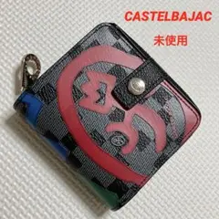 未使用　CASTELBAJAC カステルバジャック　二つ折り財布 ラウンドジップ