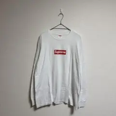 最終値下げ 価格戻す supreme ボックスロゴ ロンT - メルカリ