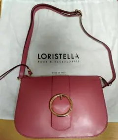 LORISTELLA（AMACA） ピンク ショルダーレザーバッグのサムネイル