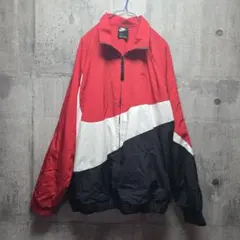 NIKE ナイロンジャケット XL レッド/ホワイト/ブラック