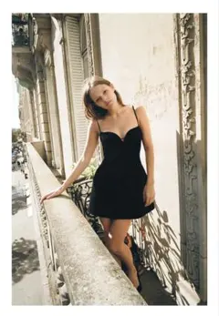 ZARA ボリュームストラップミニワンピース　XS 新品未使用