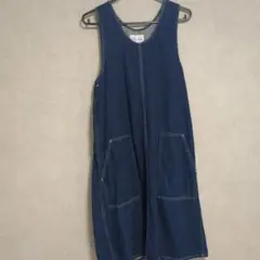 Clip.tab ダークブルー ジャンパースカート