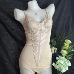 FU119 BRASSILE 高級補正　綺麗な花柄レース　ボディスーツ　B75M
