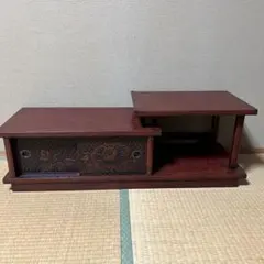 茶箪笥　飾り棚　茶棚　花台　昭和レトロ　猫脚　和風アンティーク　違い棚　煎茶棚 茶箪笥 茶棚 和茶棚 銀河 FK-307 幅85.5cm 欅 ケヤキ : 戸田家具