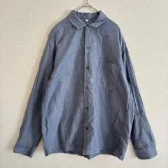 オーガニックコットン 長袖 ダンガリーシャツ M メンズ 綿100％ 羽織
