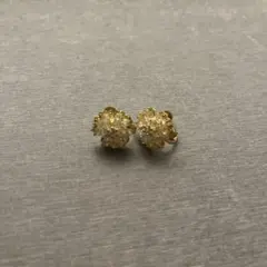 ゴールド 花形 クリップ式 イヤリング