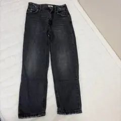 ZARA ブラック デニム パンツ ダメージ加工