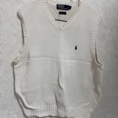 Polo by Ralph Lauren ニットベスト アイボリー　古着