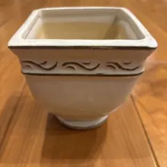 花器　鉢　カバー　陶器　白　ホワイト
