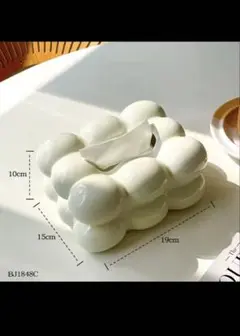 韓国インテリア ホワイト ティッシュボックス
