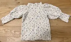 テータテート　バースデイ　フラワーパフスリーブ　花柄　ニット　韓国子供服