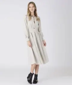 ブルーレーベルクレストブリッジ　プレーンストレッチブロードワンピースドレス　美品