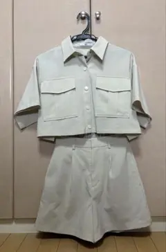 【1回着用・美品】SLY スライ ロンパース セットアップ風 アイボリー