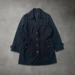 L&B トレンチコート ブラック L レディース 13ARスプリングコート