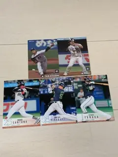 東京ヤクルトスワローズ　山田哲人、村上宗隆、青木宣親、高橋奎二、サンタナ　カード