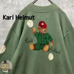 【ビンテージ】カールヘルム ニット カーディガン 古着 クマ 野球のサムネイル