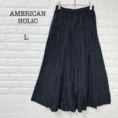 【極美品】アメリカンホリック プリーツロングスカート ドット柄 L 裏地ありのサムネイル