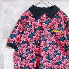 【美品】ジャックバニー パーリーゲイツ 半袖　ポロシャツ　総柄 花柄　メンズ