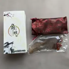 天然石飾り付き木製櫛 化粧箱入り