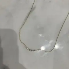 ゴールドメッキ チェーンネックレス ストーン付き