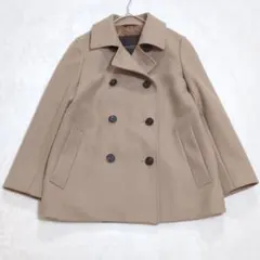 未使用級 マッキントッシュロンドン ロゴライニングウールピーコート キャメル