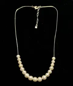 コットンパール ネックレス 短め