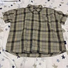 POLO 半袖チェックシャツ ベージュ・ブラック　ラルフローレン