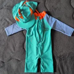 恐竜プリント フード付き水着セット　90