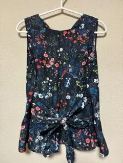 ノースリーブ　リボン　花柄　doux archives