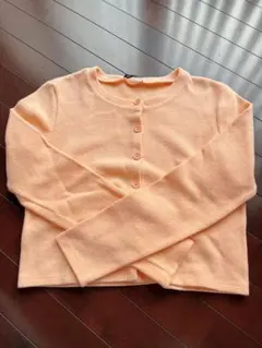 ZARA ザラ　オレンジ　カーディガン　ショート丈